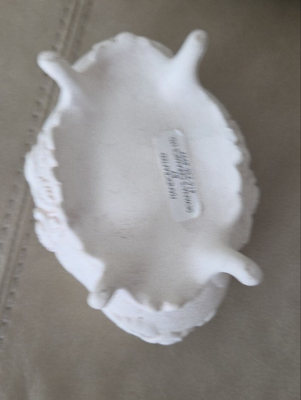 Ornate Floral Decorative Trinket Box in Off White Handcrafted In Canada - Picture 8 of 13